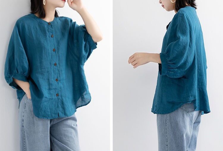 レディースブラウスシャツtシャツ半袖クルーネック韓国風レディースニット綿麻カジュアルuv対策大きいサイズ代30代40代 限定品