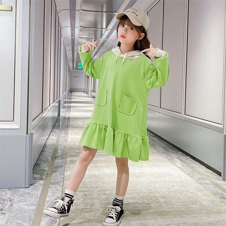 ワンピース キッズ 長袖 子供服 女の子 春秋 キッズワンピース ロングTシャツ フード付き 子供ドレス ジュニア おしゃれ 可愛い カジュアル  小学生 新品 150 :y455119:アユストア - 通販 - Yahoo!ショッピング