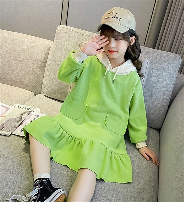 ワンピース キッズ 長袖 子供服 女の子 春秋 キッズワンピース ロングTシャツ フード付き 子供ドレス ジュニア おしゃれ 可愛い カジュアル  小学生 新品 150 :y455119:アユストア - 通販 - Yahoo!ショッピング