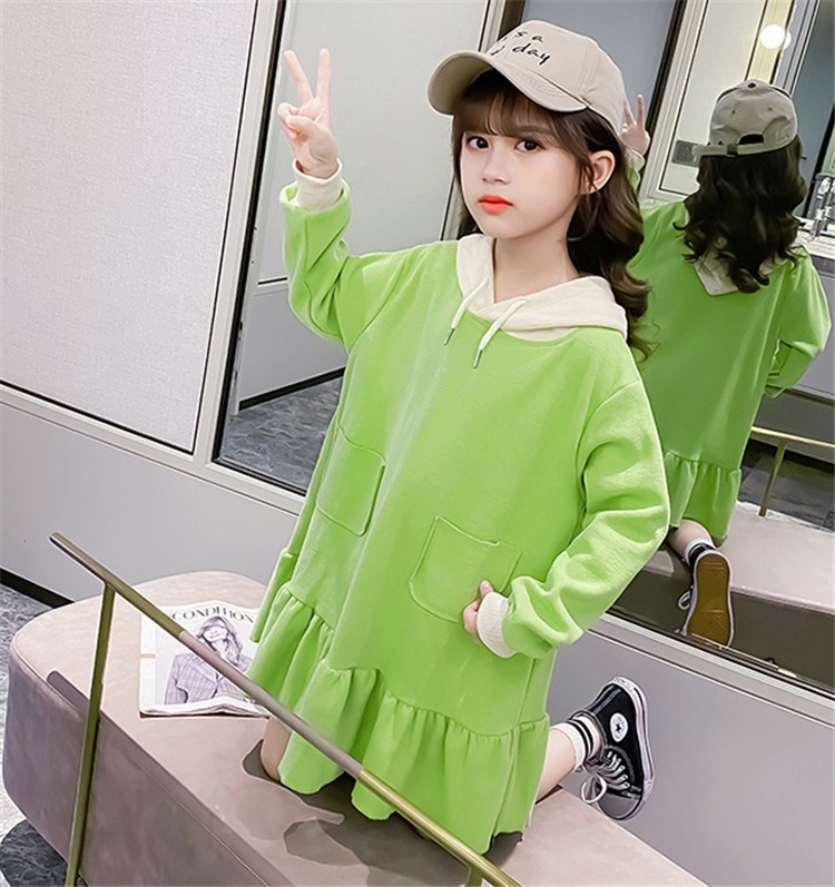 ワンピース キッズ 長袖 子供服 女の子 春秋 キッズワンピース ロングTシャツ フード付き 子供ドレス ジュニア おしゃれ 可愛い カジュアル  小学生 新品 150 :y455119:アユストア - 通販 - Yahoo!ショッピング