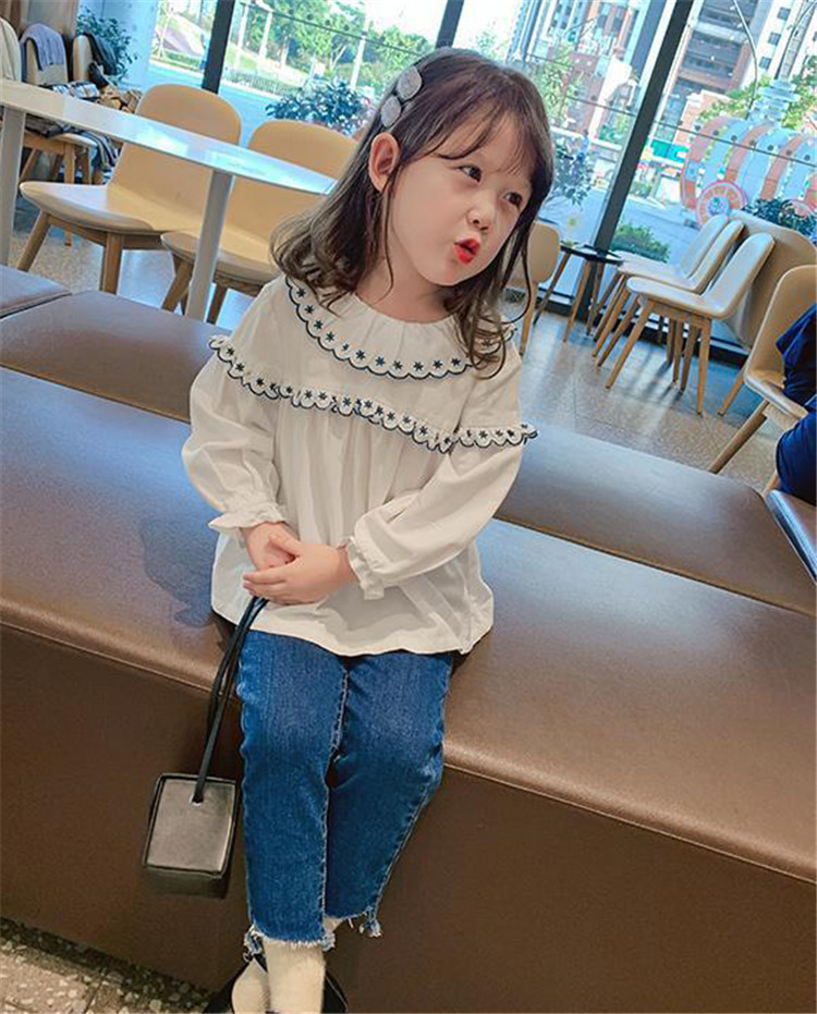 ブラウス キッズ 長袖 韓国子供服 女の子 トップス シャツ フリル 春服 子供服 Tシャツ 普段着 ベビー服 カジュアル 可愛い おしゃれ お出かけ  通学着 新品 90 :y456814:アユストア - 通販 - Yahoo!ショッピング