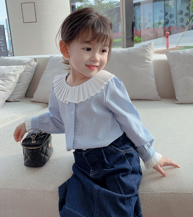 ブラウス キッズ 長袖 韓国子供服 女の子 トップス チェック柄 春服 子供服 Tシャツ 普段着 ベビー服 カジュアル 可愛い おしゃれ お出かけ  通学着 新品 80 90 :y457163:アユストア - 通販 - Yahoo!ショッピング