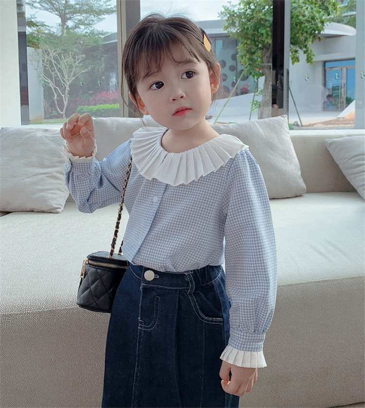 ブラウス キッズ 長袖 韓国子供服 女の子 トップス チェック柄 春服 子供服 Tシャツ 普段着 ベビー服 カジュアル 可愛い おしゃれ お出かけ  通学着 新品 80 90 :y457163:アユストア - 通販 - Yahoo!ショッピング