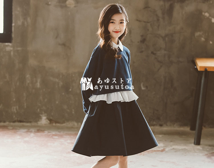 子供服 女の子 韓国子供服 セットアップ キッズ 秋服 長袖 トップス tシャツ ワンピース ボトムス 子ども服 ジュニア おしゃれ 可愛い 中学生  新品 150cm 160cm :y459121:アユストア - 通販 - Yahoo!ショッピング