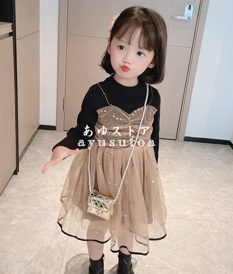 ワンピース キッズ 子供服 女の子 春秋 長袖ワンピース チュール 子供ドレス ピアノ 発表会 結婚式 韓国子供服 ベビー服 赤ちゃん お姫様  おしゃれ 可愛い 新品 :y459994:アユストア - 通販 - Yahoo!ショッピング