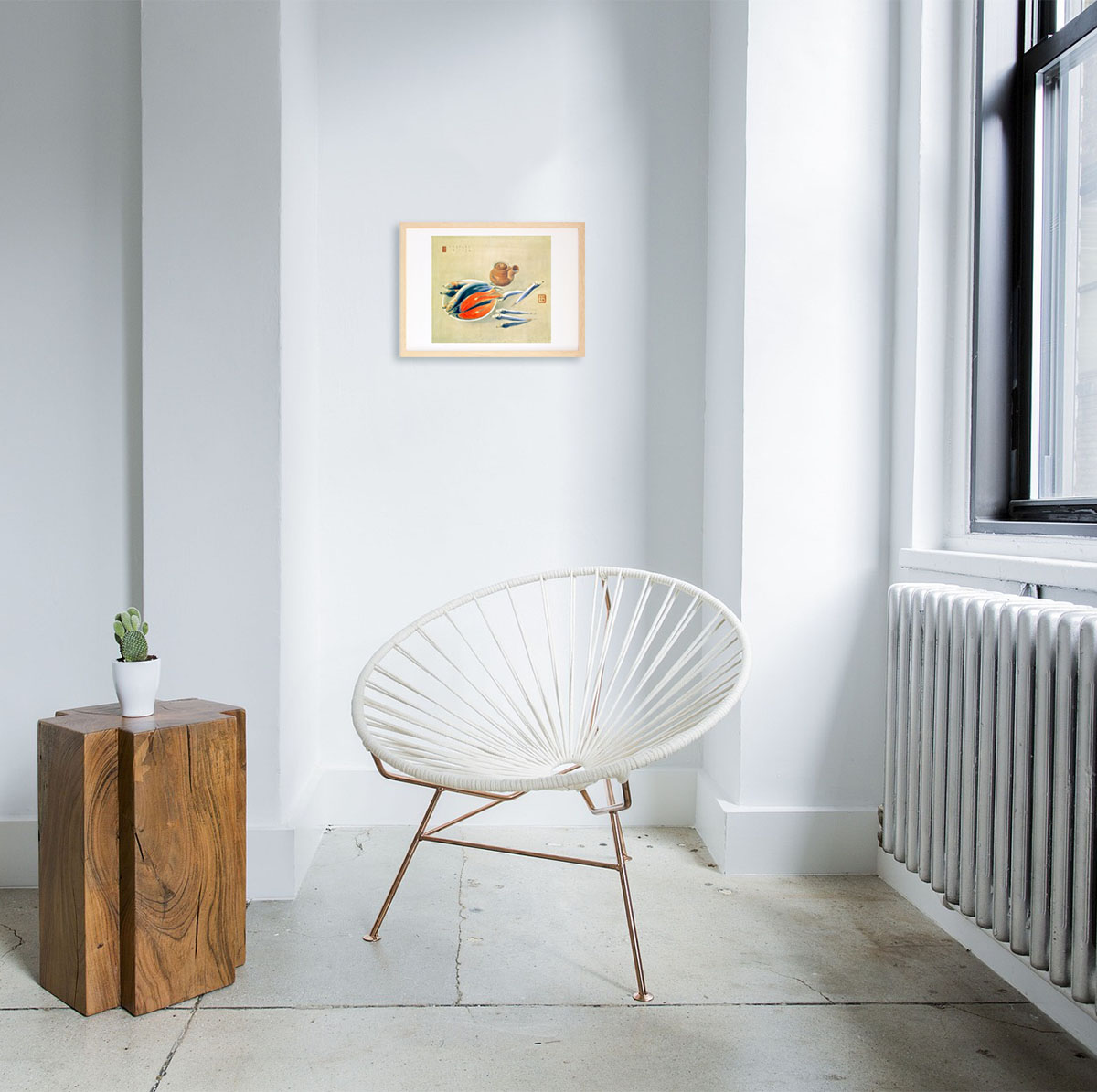 版画 絵画 名画 日本画 鮭と鰯 静物 土田麦僊 インテリア 壁掛け 額