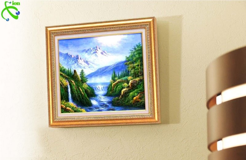 絵画 インテリア　絵　額付(黒）油絵　F6-G282023　風景　祈り希望奇跡 絵画 インテリア 絵 額付(黒）油絵 F6-G282023 風景 祈り希望
