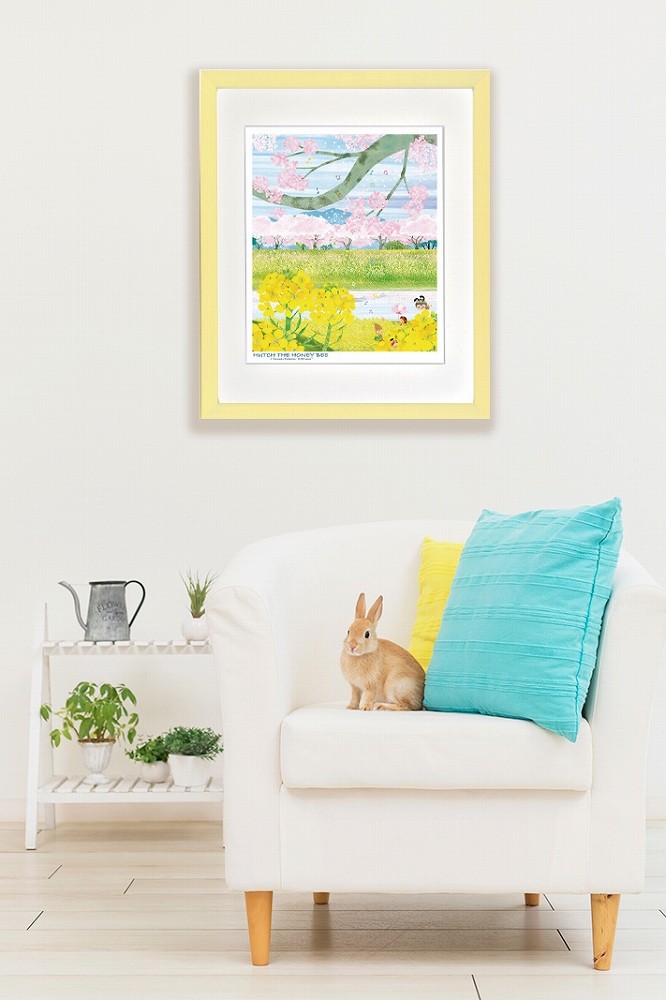 絵画 昆虫物語みなしごハッチ 桜と菜花の二重奏(四ツ) はり 絵画 昆虫物語みなしごハッチ 桜と菜花の二重奏(四ツ) はり