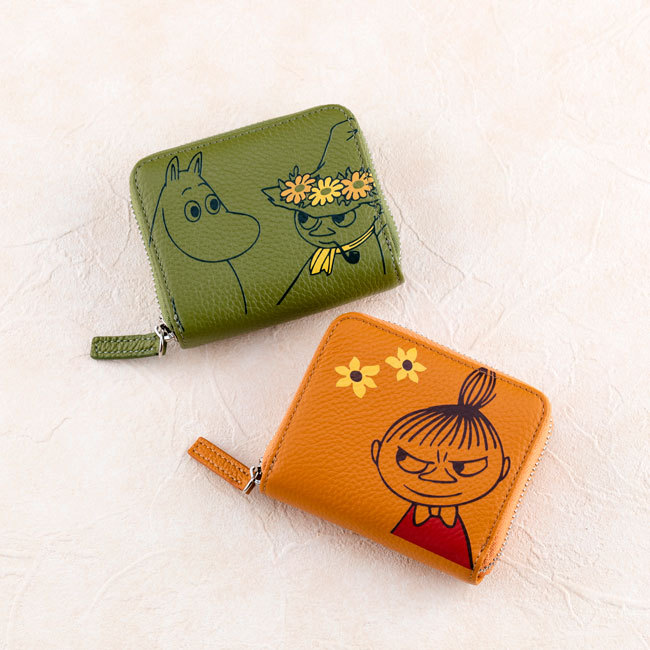 新品未使用♥️ムーミン　牛革二つ折り財布がま口　リトルミイ moomini-1.jpg