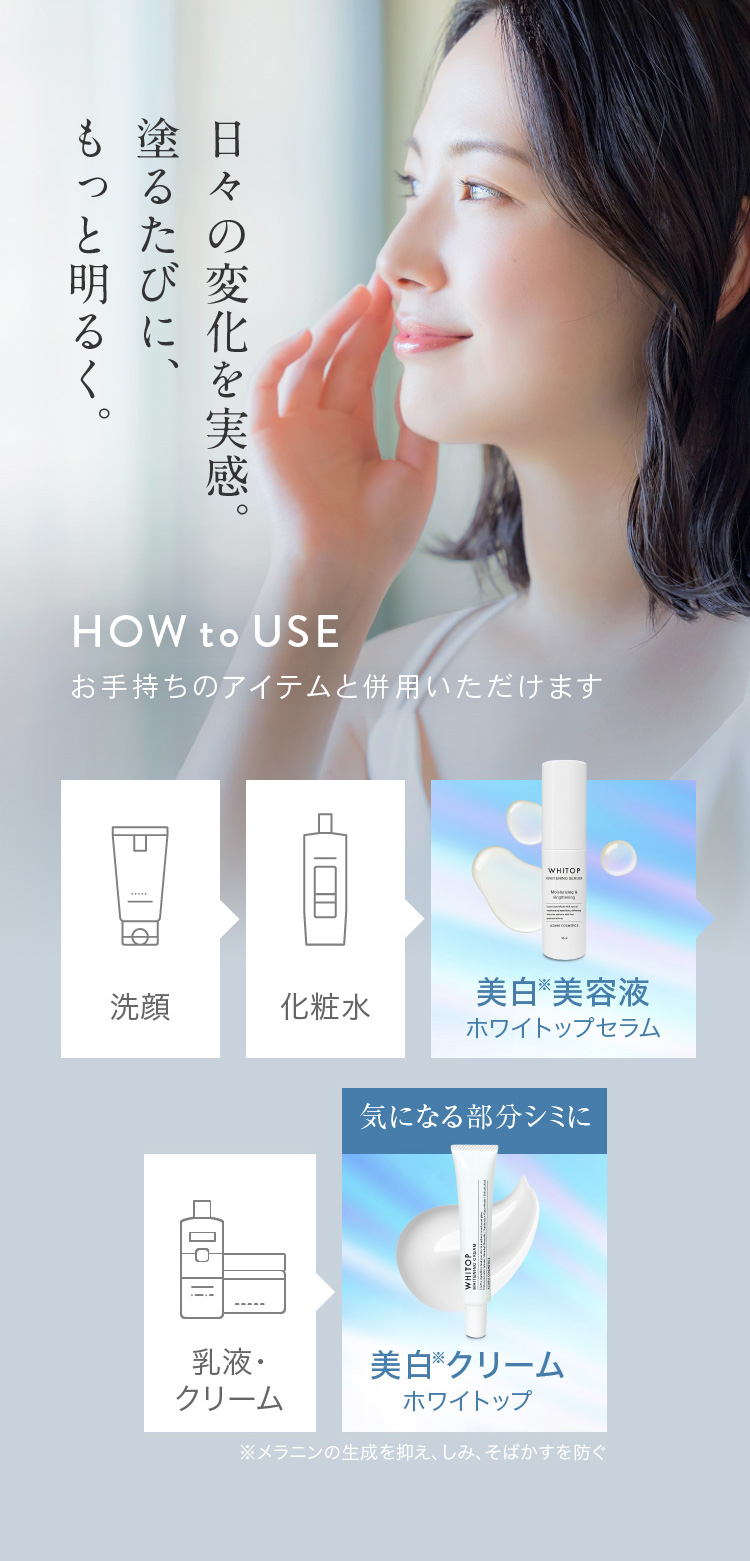 薬用美白保湿美容液 ホワイトップ セラム 30ml 3種の美白有効成分配合