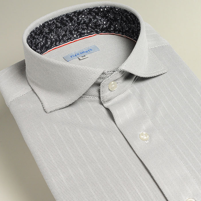 7分袖 ニットシャツ メンズ 前開き ポロシャツ ビズポロ ボタンダウン