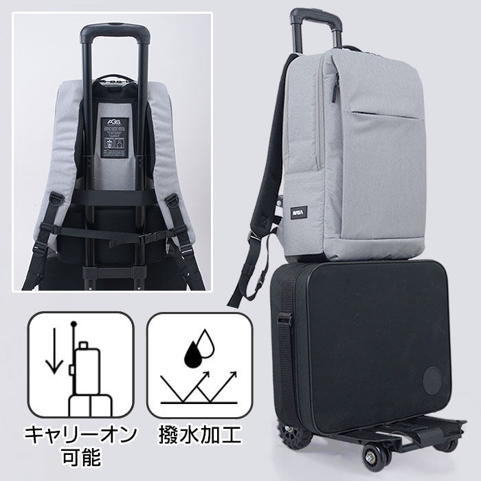 カバック　グレーリュック・バックパック スーツスタイルMARUTOMI リュック バッグ 軽量 NASA ブラック