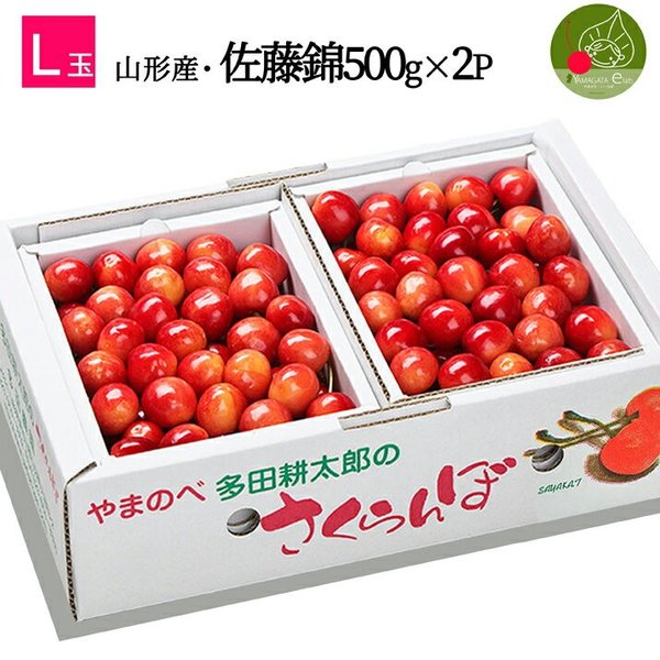 さくらんぼ 佐藤錦 Ｌ玉 1kg(500g×2) 山形 特秀 2024 山形県産