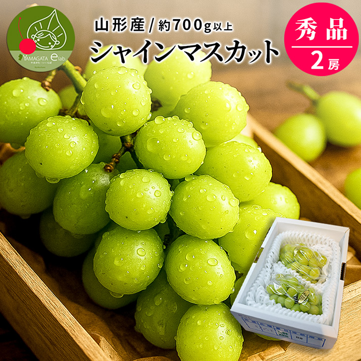 食品 【贈答用】 【お中元】 シャインマスカット 700g 以上 2房 数量限定