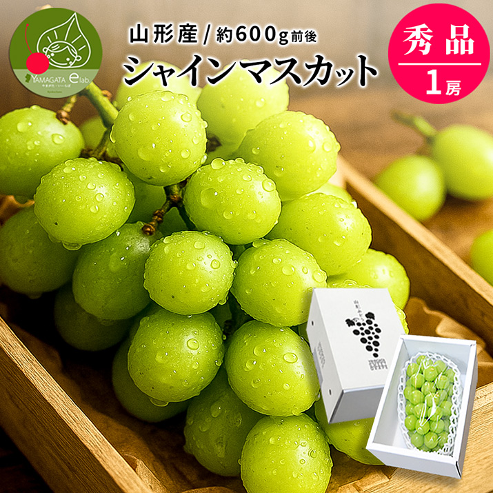 ぶどう 秀品 シャインマスカット 1房 (約600g前後) 山形県産 ギフト