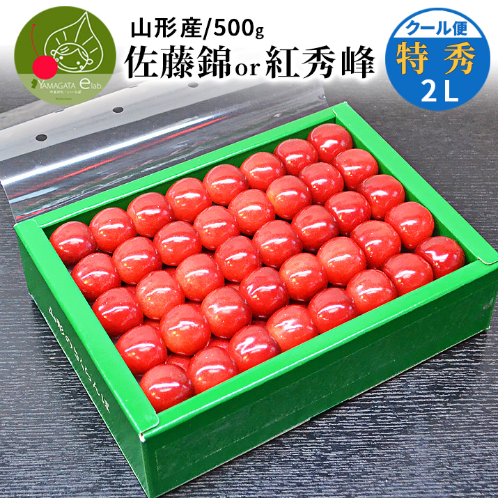 さくらんぼ 佐藤錦 or 紅秀峰 500g 特秀品 鏡詰め ギフト 贈答 2L