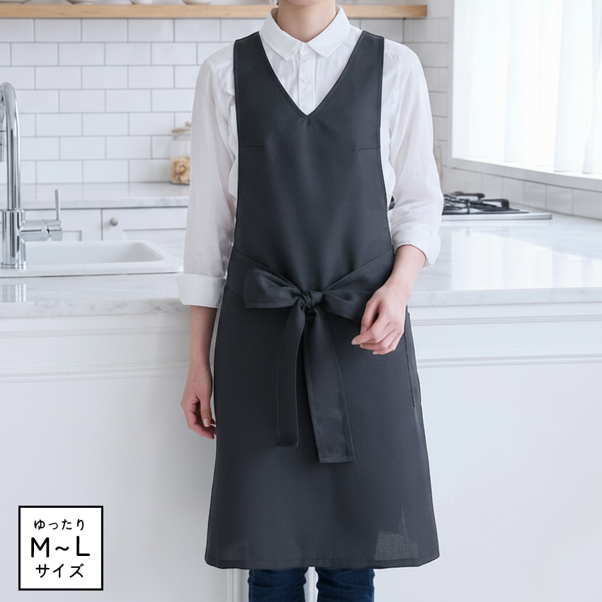 前結びリボンエプロン ドレスエプロン サロンエプロン カフェエプロン 前結びリボンエプロン ドレスエプロン サロンエプロン カフェエプロン