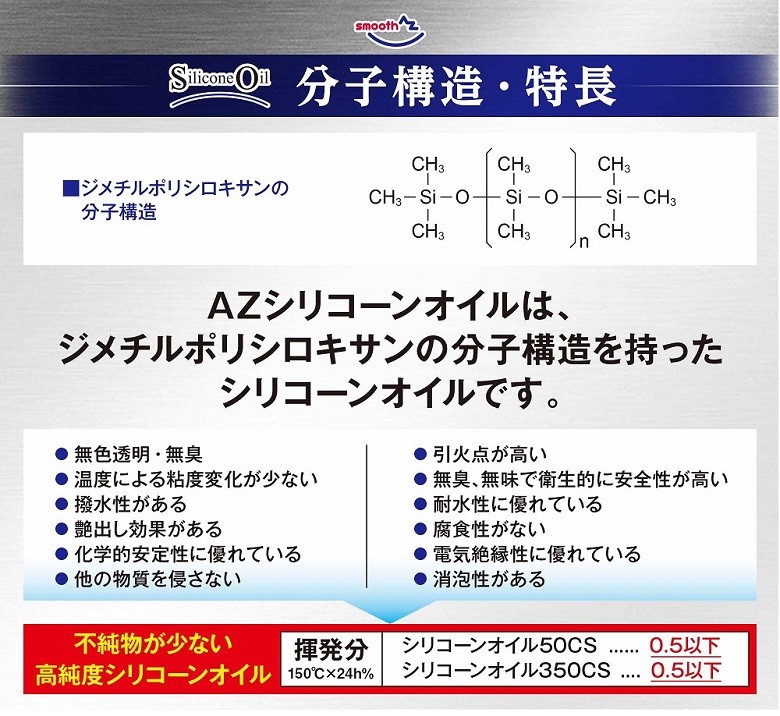 シリコーンオイル 分子構造・特長