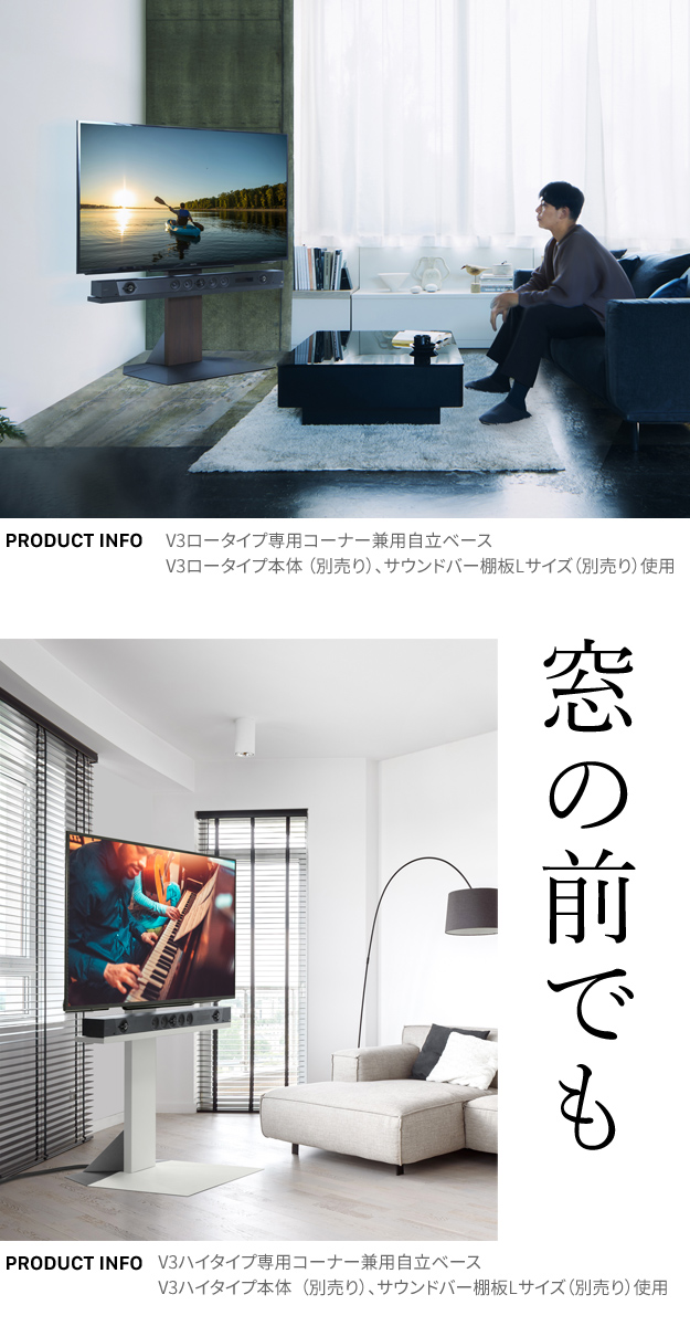 EQUALS（イコールズ） WALLインテリアテレビスタンドV3ロータイプ専用