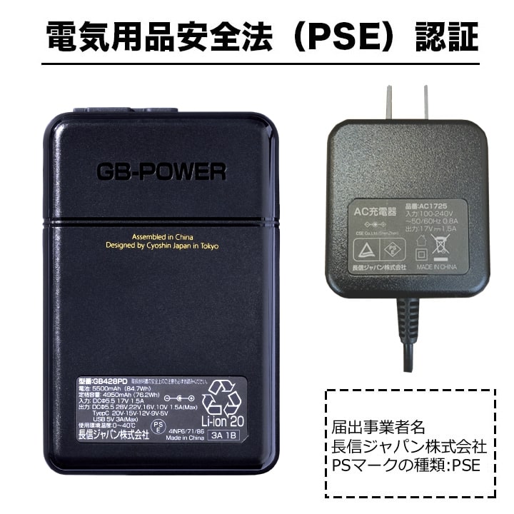 即日発送 空調服用 28V専用 バッテリーPRO MAXセット GB-POWER GB428PD