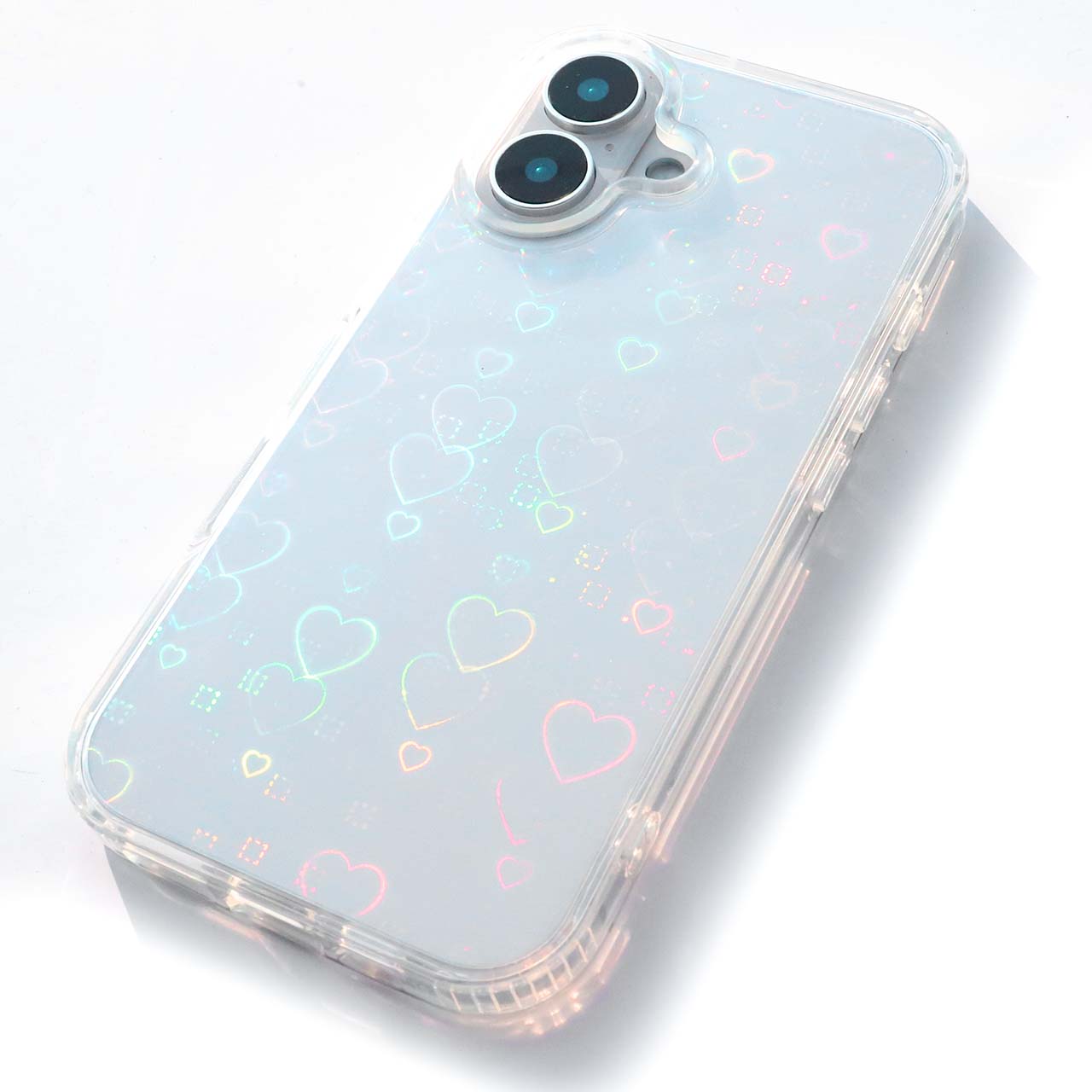 iPhone16 ケース Plus Pro Max レーザー ハート TPUケース iPhone16 ケース Plus Pro Max レーザー ハート TPUケース