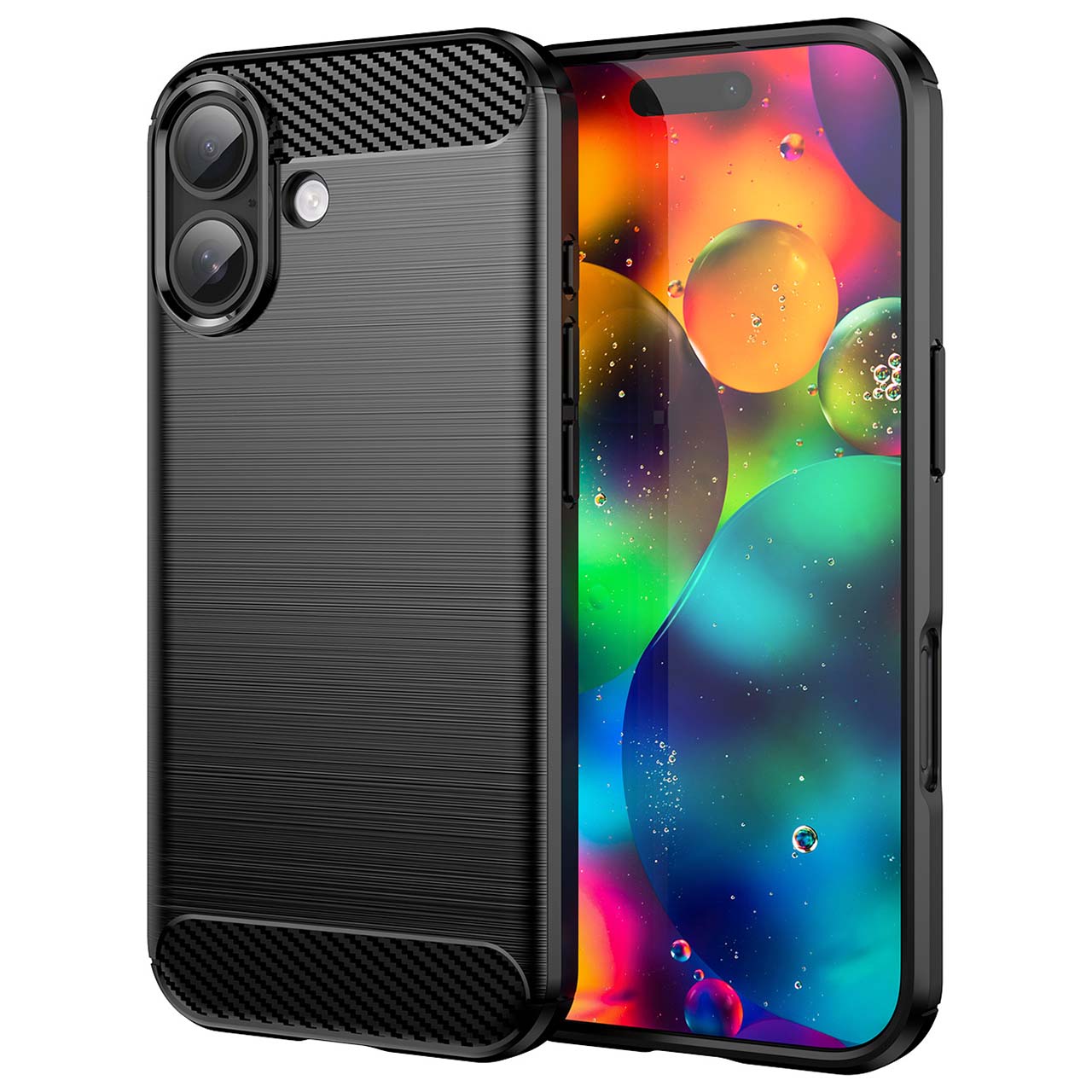 iPhone17 ケース Air Pro Max カーボン調 薄型 耐衝撃 ソフト