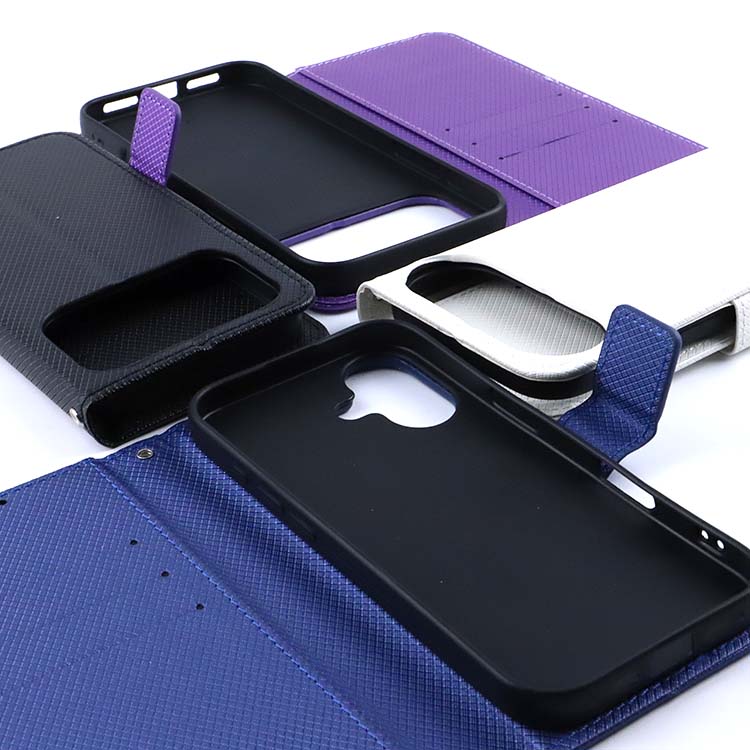  iPhone17 Air Pro Pro Max チェックレザー手帳ケース
