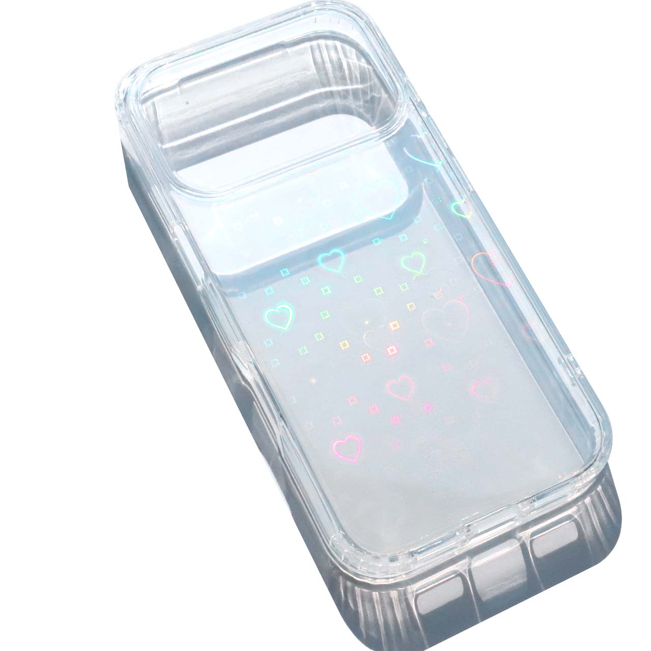 iPhone17 ケース Air Pro Max レーザー ハート TPUケース アイフォン17
