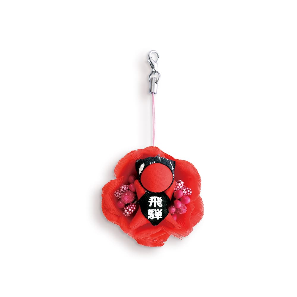 招福さるぼぼデコミラー 鏡付き ストラップ トシ子ちゃんコラボ 子宝