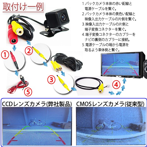 (AZ) バックカメラ カロッツェリア対応(コネクター付き) 超小型 ガイドライン付 広角170度 カラー高画質 サイバーナビ/楽ナビ/EV用ナビ