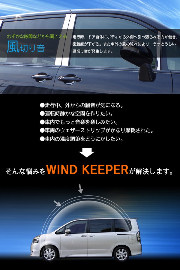 AZ製 ウインドキーパー/風切音防止 18M ウェザーストリップ 騒音軽減