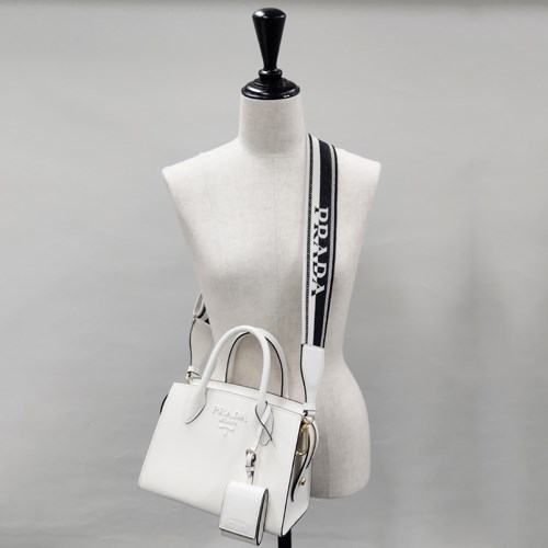 【BONUS ストア+5％】【訳あり】プラダ SAFFIANO CUIR MONOCHROME BAG レディース ホワイト 1BA2692ERX PRADA｜b-3｜11