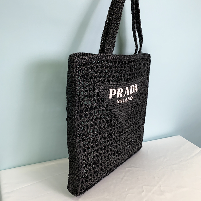 PRADA プラダ クロシェ トートバッグ レディース ナチュラル