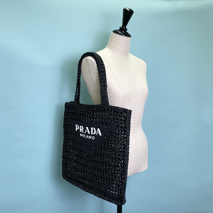 PRADA プラダ クロシェ トートバッグ レディース ナチュラル
