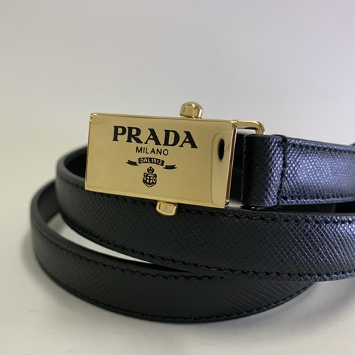 【爆買】プラダ ロゴバックル ベルト GOLD レディース 1CC156053 PRADAの画像