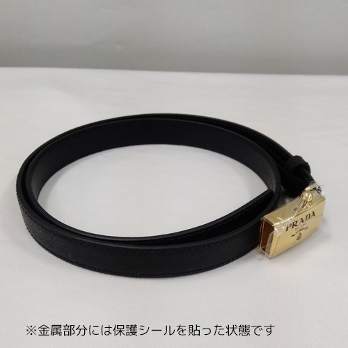【爆買】プラダ ロゴバックル ベルト GOLD レディース 1CC156053 PRADAの画像