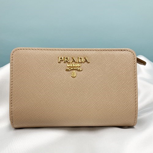 【BONUS ストア+5％】プラダ サフィアーノ 二つ折り財布 レディース ブラック ベージュ 1ML225QWA PRADA｜b-3｜10