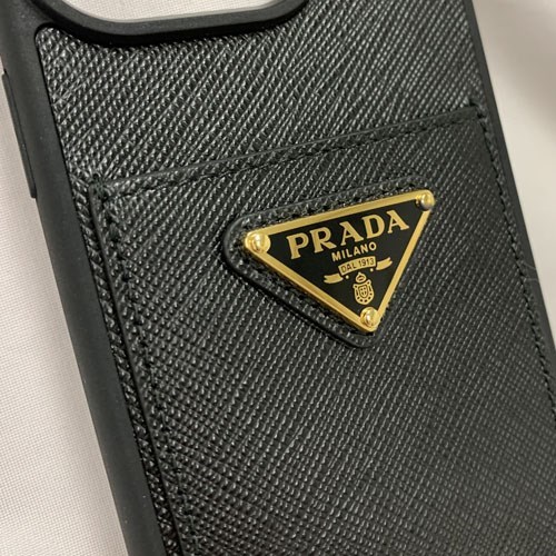 プラダ スマホケース  iPhone 14 Pro用カバー ケース メンズ レディース ブラック 1ZH1632CKR PRADA｜b-3｜08