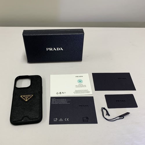 プラダ スマホケース  iPhone 14 Pro用カバー ケース メンズ レディース ブラック 1ZH1632CKR PRADA｜b-3｜09