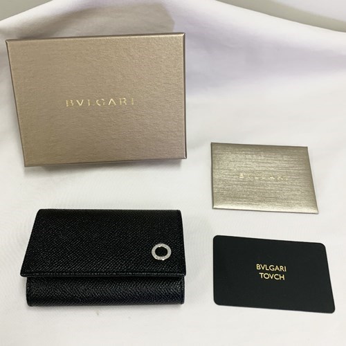 新品　ブルガリ 革 6本 グレインレザー スモールキーホルダー BVLGARI（ブルガリ） 革 6本 グレインカーフレザー スモール