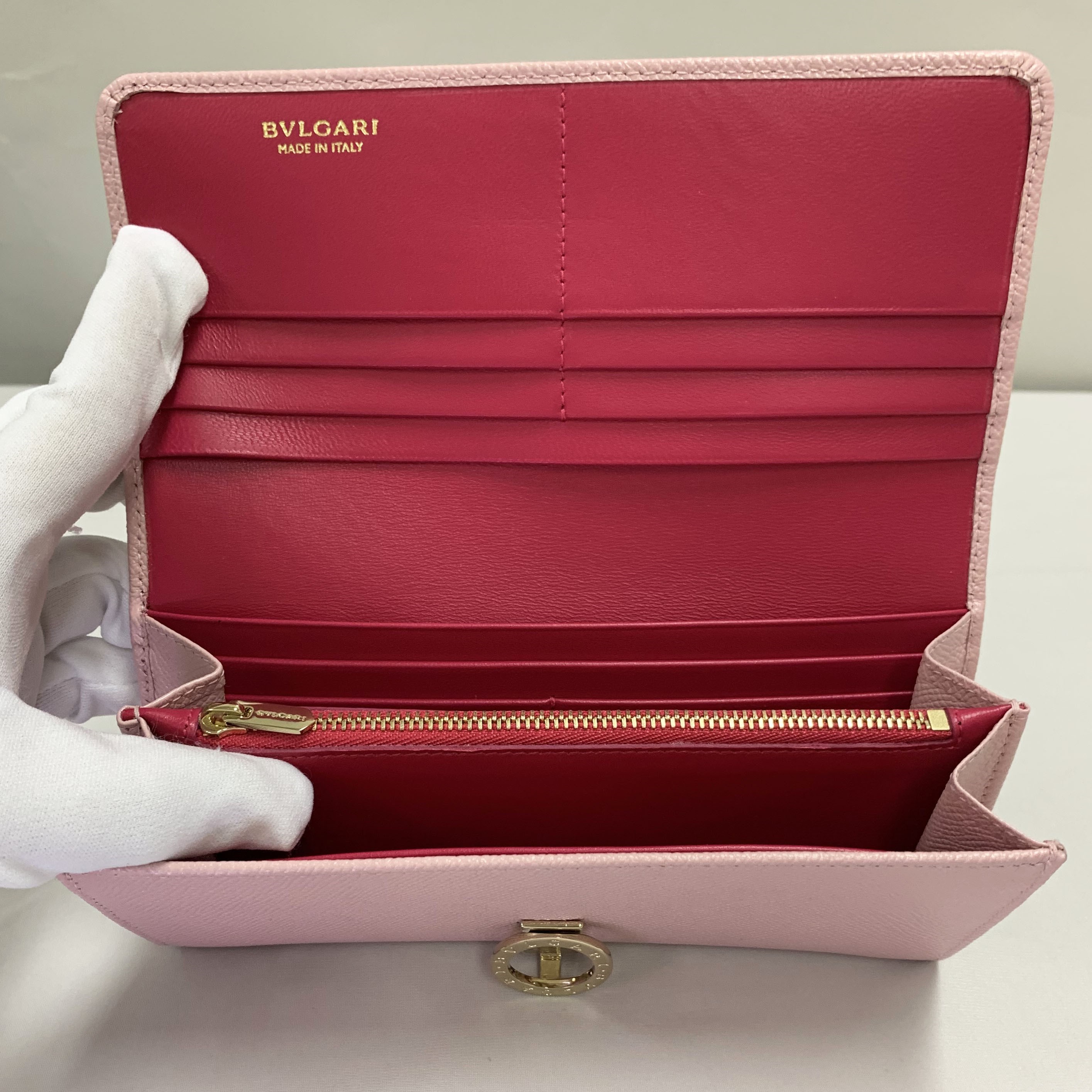 すぐ届く☆【BVLGARI】ブルガリ クリップ ラージウォレット