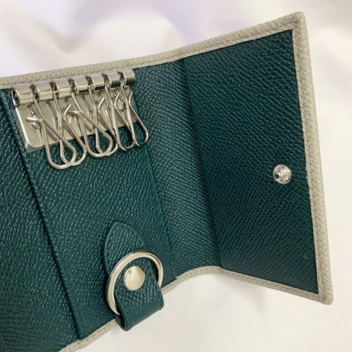 新品　ブルガリ 革 6本 グレインレザー スモールキーホルダー BVLGARI（ブルガリ） 【爆買】ブルガリ 革 6本 グレインカーフレザー