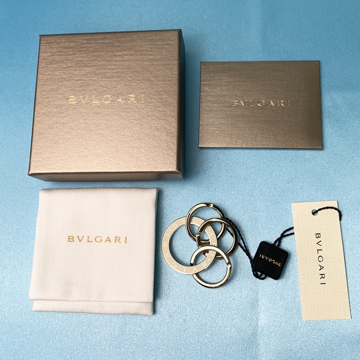 BVLGARI ブルガリ キーケース メタル 3連 キーリング レディース