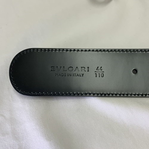 【5/25と26は5％OFF】ブルガリ 革小物 マン BELT レザー ベルト メンズ ブラック 37890 BVLGARI｜b-3｜07