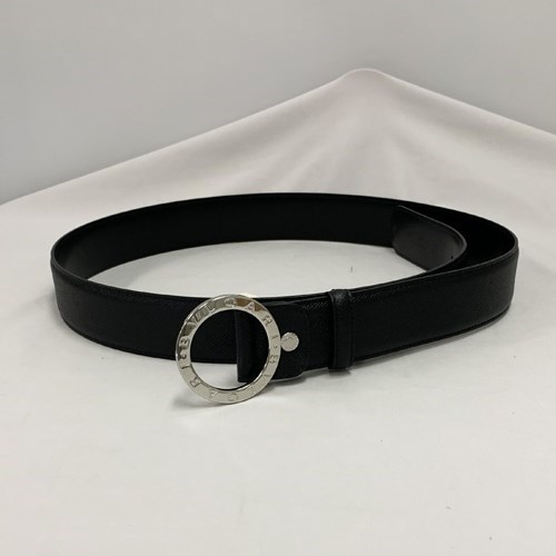 【5/25と26は5％OFF】ブルガリ 革小物 マン BELT レザー ベルト メンズ ブラック 37890 BVLGARI｜b-3｜03