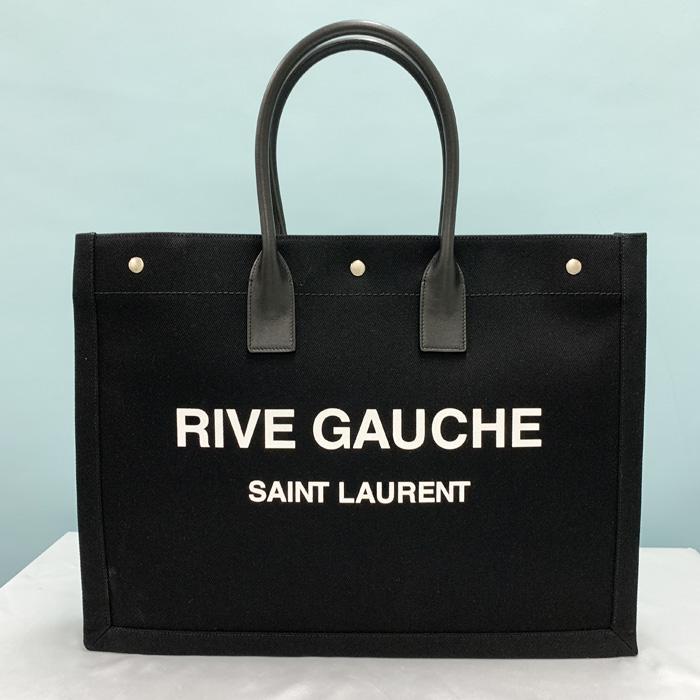 【BONUS STORE+5％】サンローラン トートバッグ ロゴ 大型 NOE リヴゴーシュ トートバッグ レディース ブラック  49929096N9E SAINT LAURENT