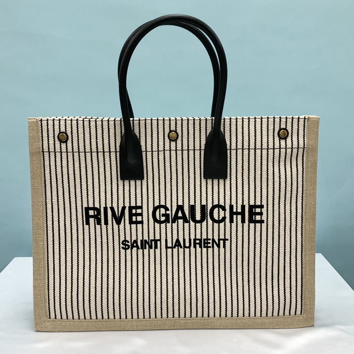 ♦︎新品未使用 ♦︎サンローラン トートバッグ ストライプ リヴ・ゴーシュ Yves Saint Laurent サンローラン トートバッグ ストライプ リヴ