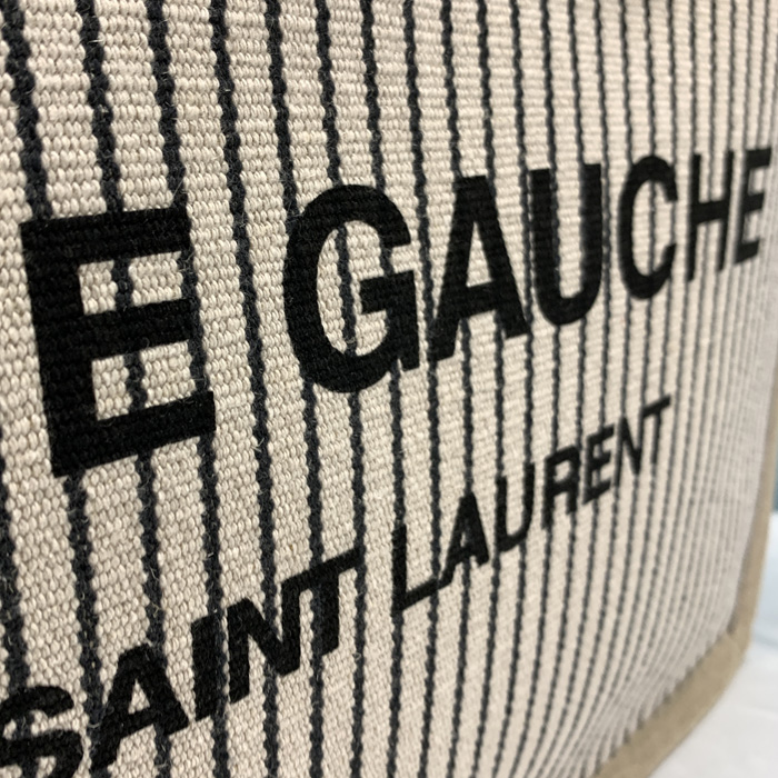 ♦︎新品未使用 ♦︎サンローラン トートバッグ ストライプ リヴ・ゴーシュ Yves Saint Laurent サンローラン トートバッグ ストライプ リヴ