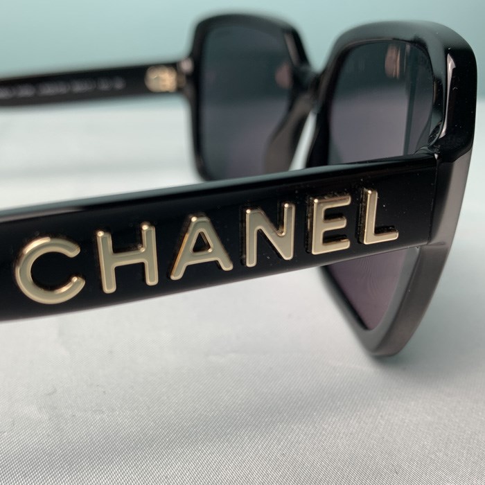 即納 CHANEL スクエア シェイプ サングラス CAHNELロゴ付 5408 CHANEL シャネル サングラス スクエア シェイプ アイウェア