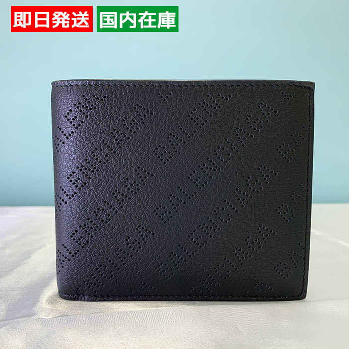 【即発】 BALENCIAGA ロゴ カーフ製折り財布 594549D6WZN BALENCIAGA バレンシアガ 財布 小物 ロゴ カーフ製折り財布